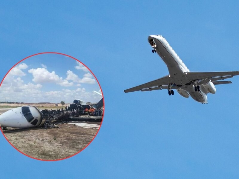 Blisko do katastrofy. Podczas lądowania samolotu załamało się podwozie